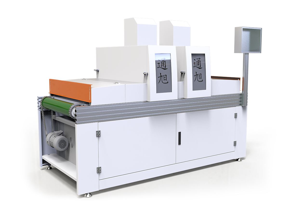Double lamp UV curing machine