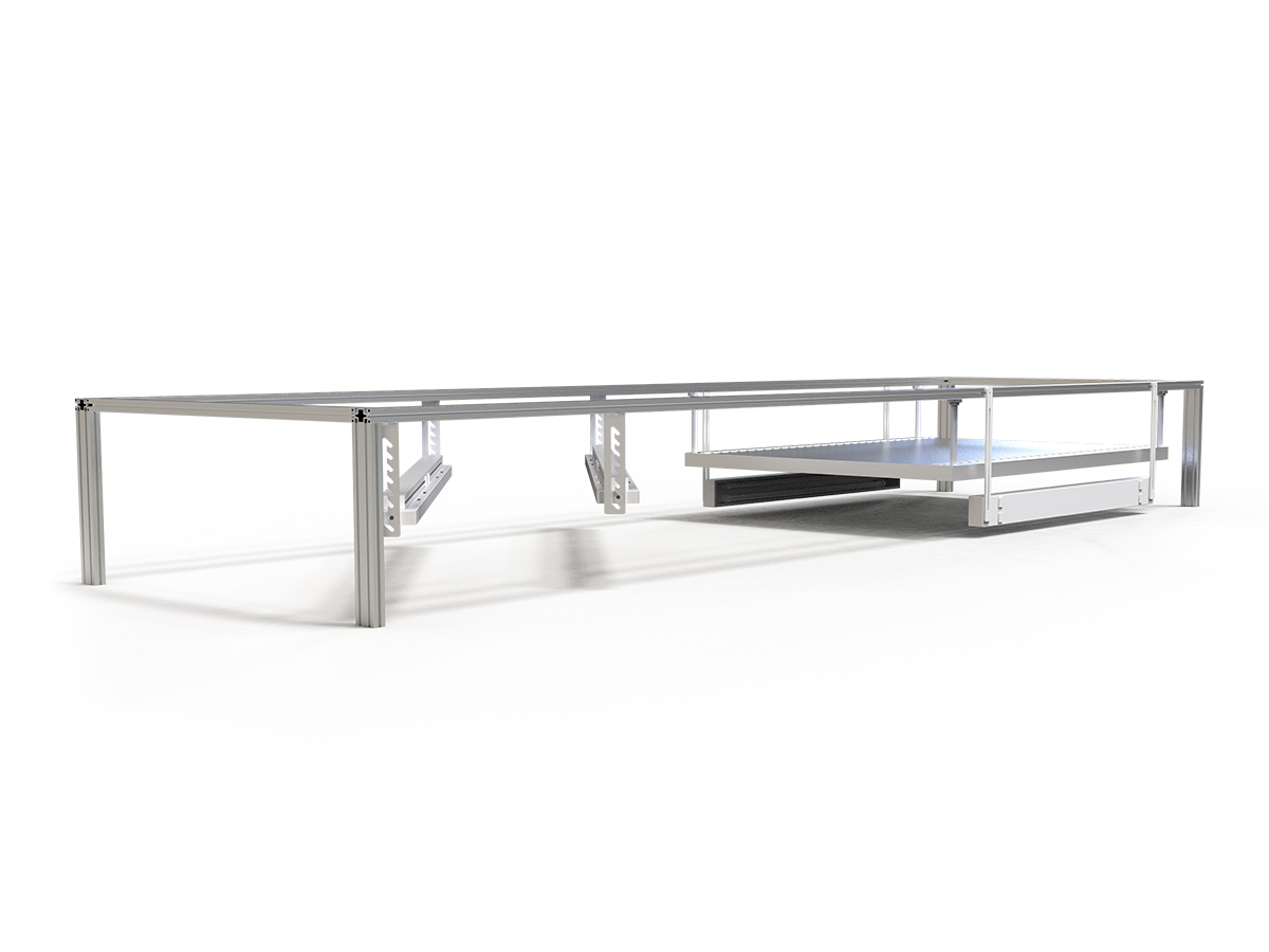 Flatbed line installation equipment