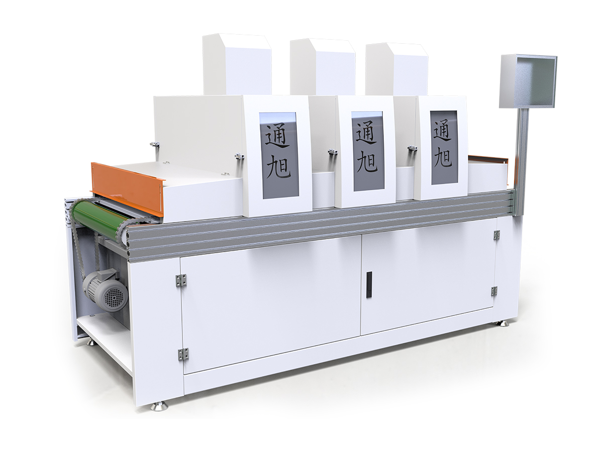 Three-lamp UV curing machine